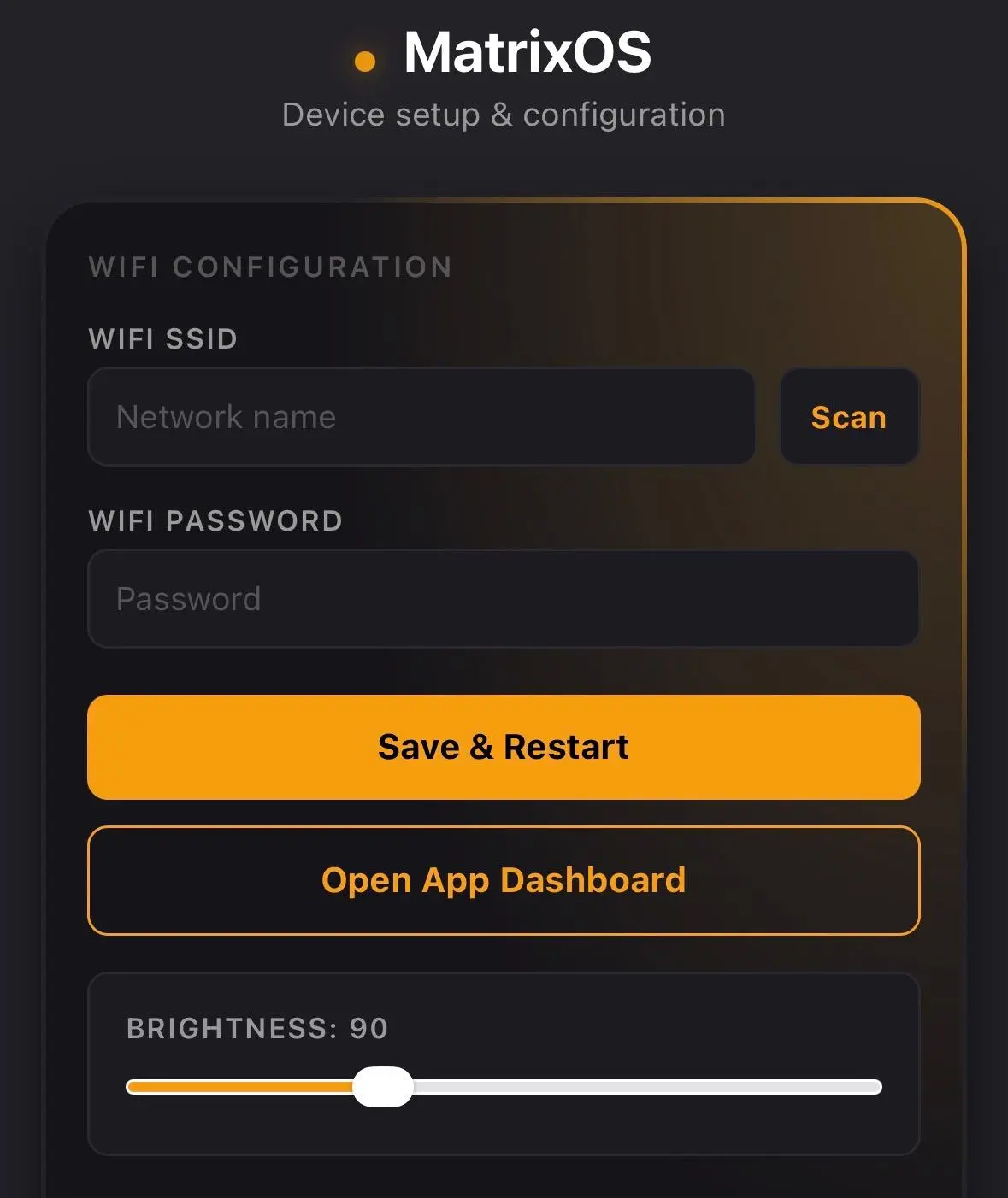 WiFi configuratie van de DeskDisplay